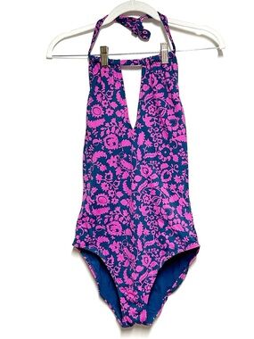 Boden Liguria High Neck string tie Swimsuit Sz 6
